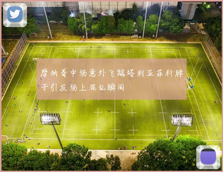 摩纳哥中场意外飞踹塔利亚菲科脖子引发场上混乱瞬间